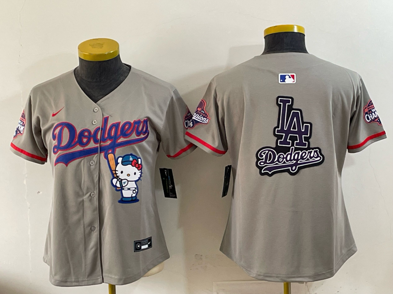 women Los Angeles Dodgers blank grey Game 2026 Nike MLB Jersey 053001